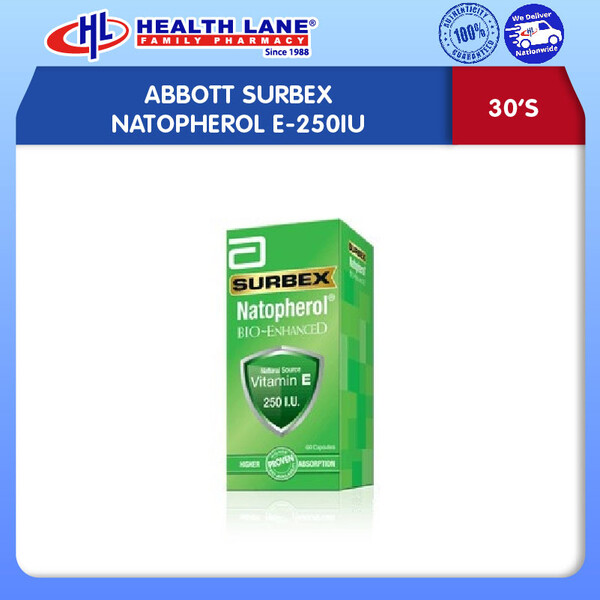 ABBOTT SURBEX NATOPHEROL E-250IU (30'S)